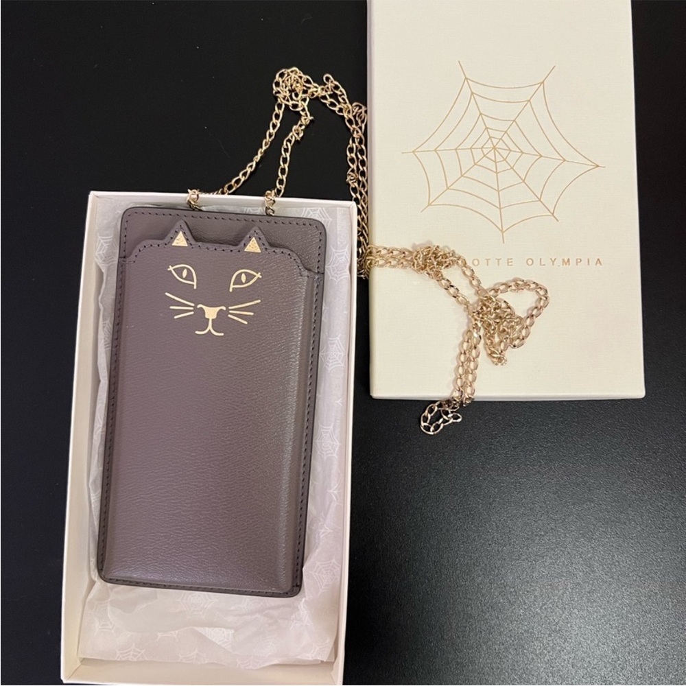 Charlotte Olympia gray Leather Wallet